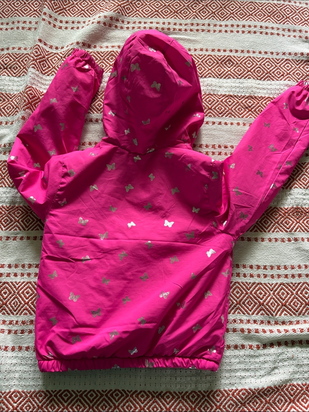 Platinum Hot Pink Hooded Jacket with Silver Butterfly Detail - Picture 5 of 5